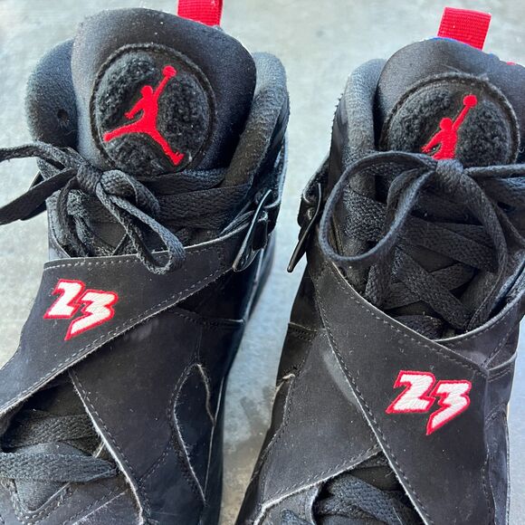 Air Jordan 8 Retro GS 'Playoff' 2023 Black Blue Red 305368-062 Size 7Y - Picture 8 of 16